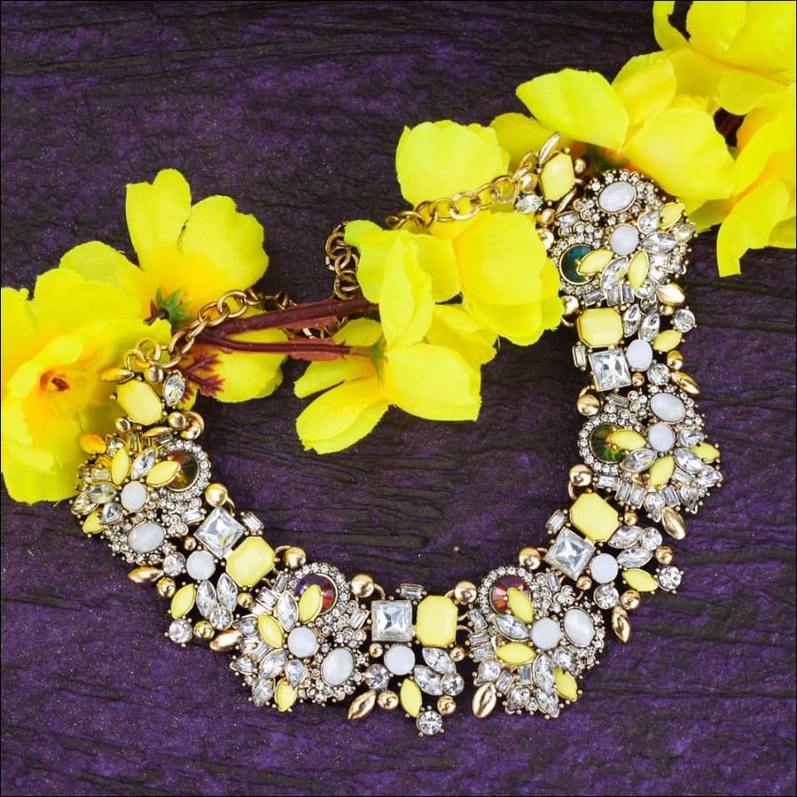 Yellow Charish Statement Choker Neckpiece