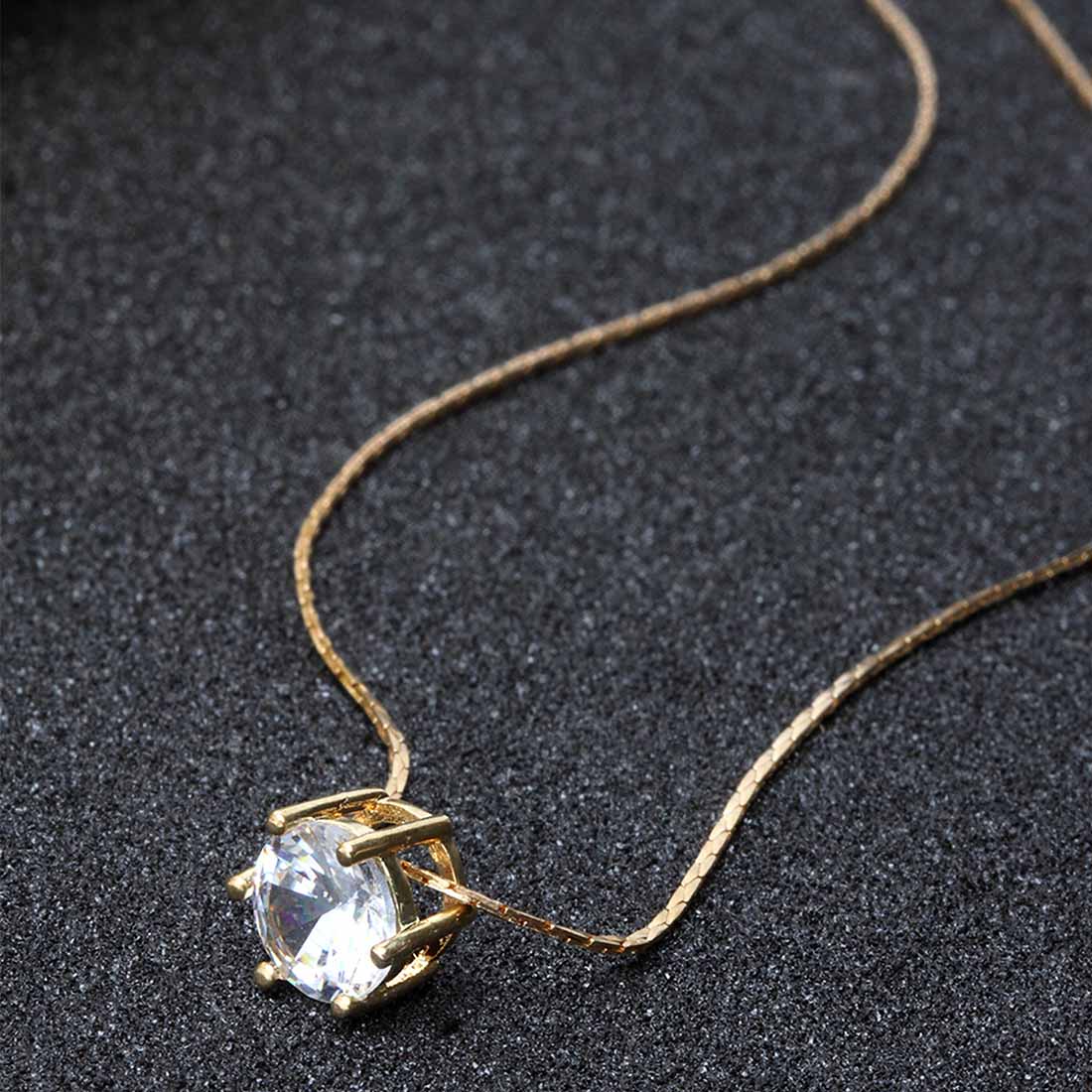 Yellow Gold Crystal Pendant