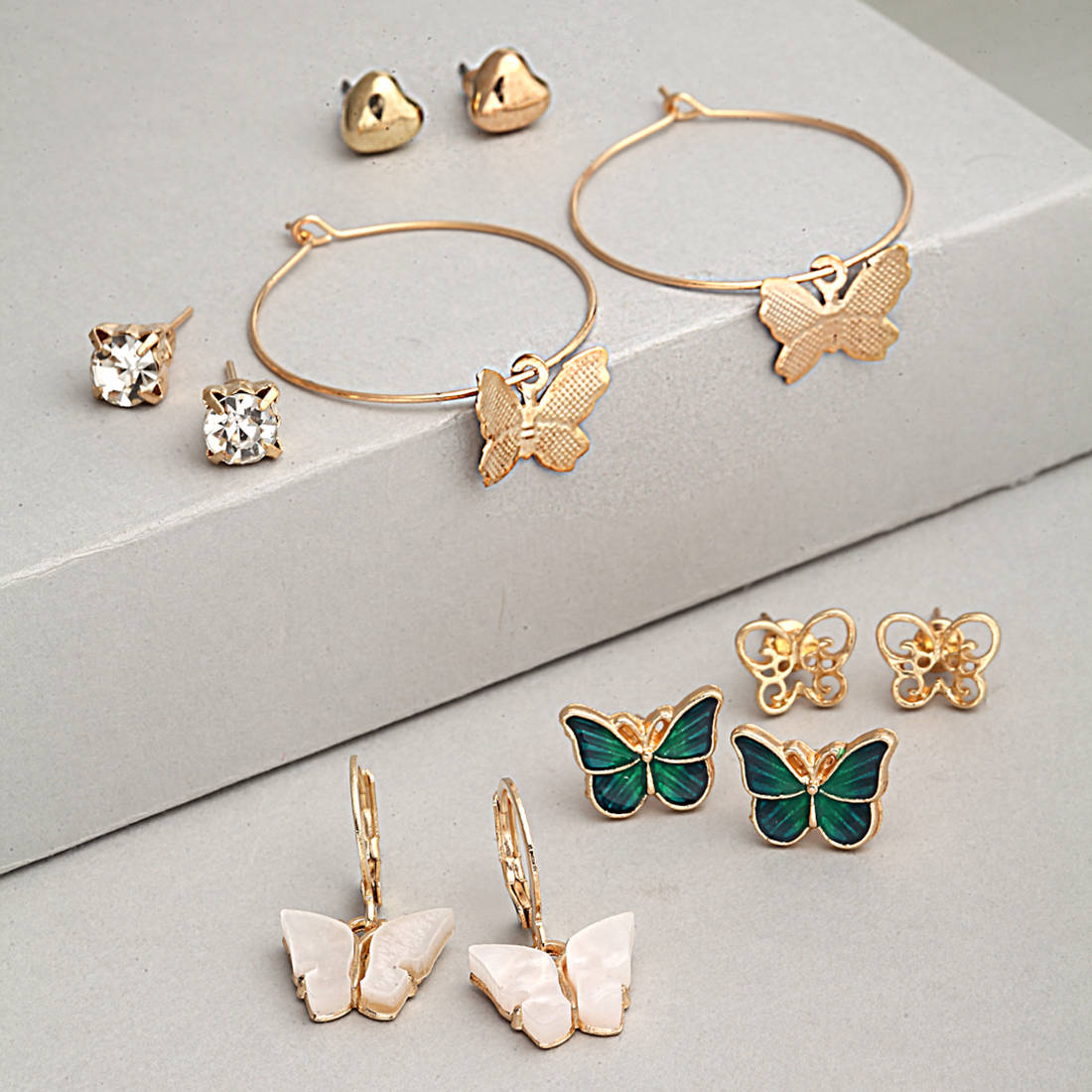 Zuri Butterfly Earrings Set of 6