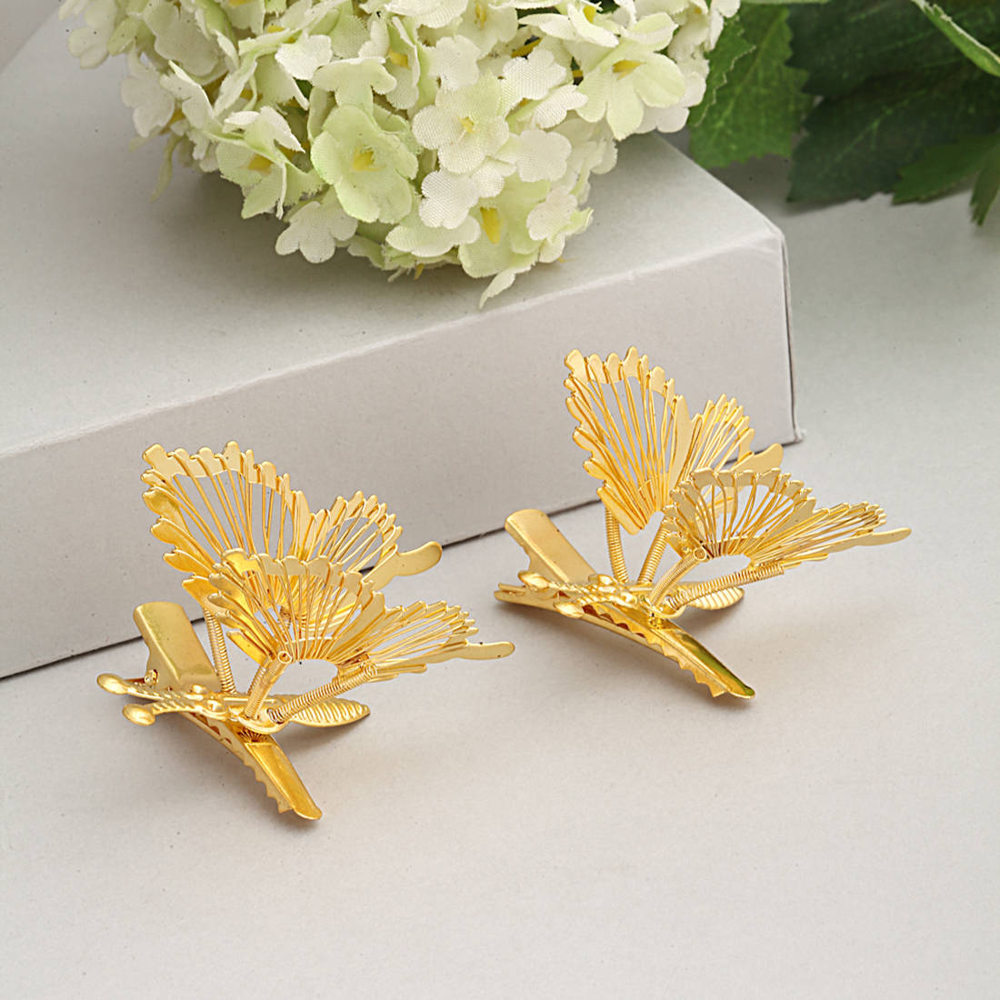 Zuri Butterfly Gold Hair Pins