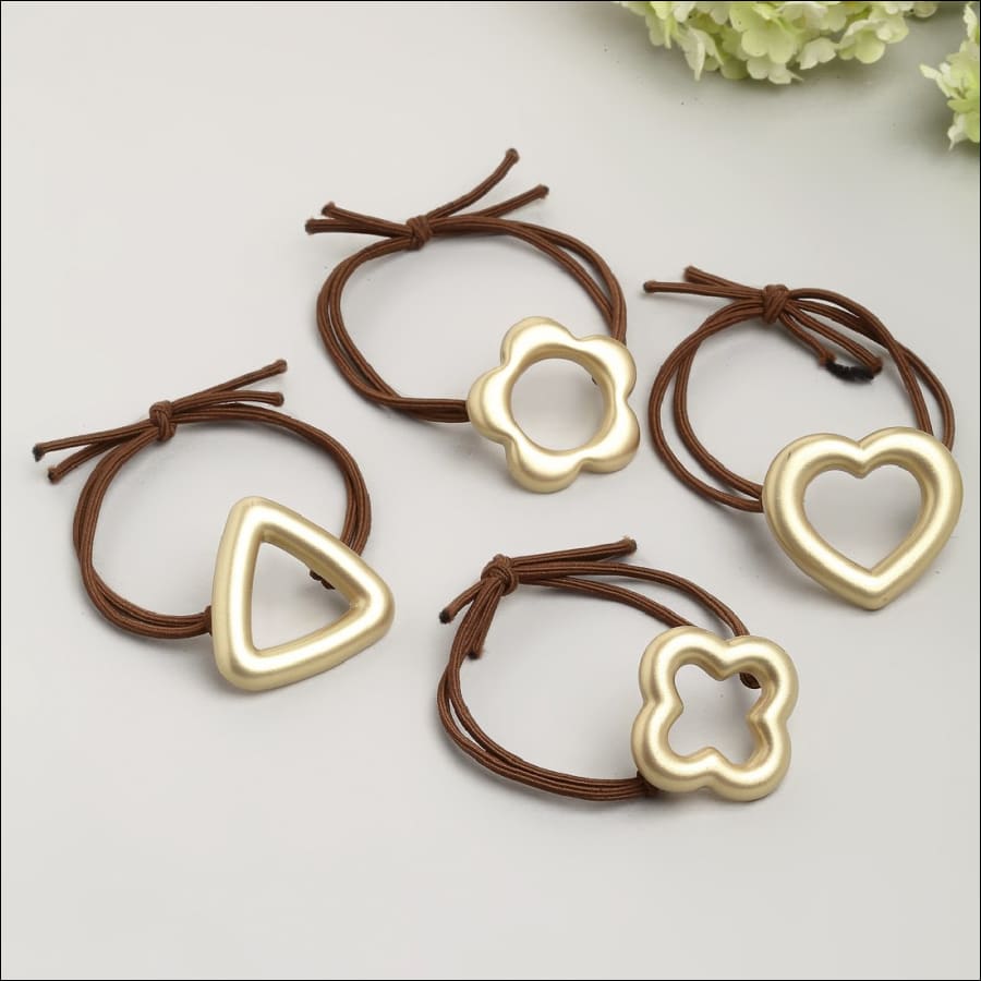 Zuri Gold Hair Tie Set of 4